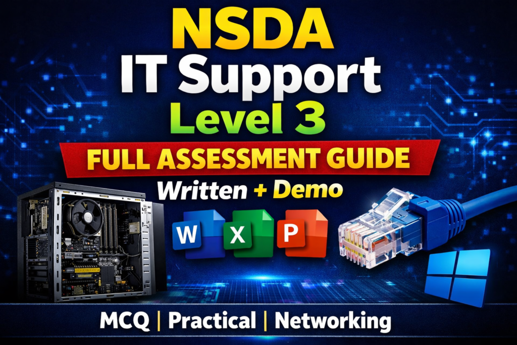 IT Support Service Level 3 (NSDA RPL) – Full Course Map & Assessment Guide